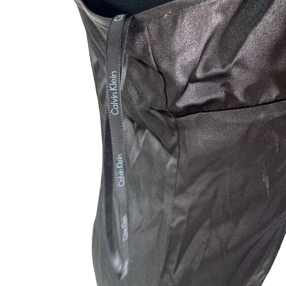 Y2K Calvin Klein Lace Overlay Slip Dress Set – Size 6 Little Black Party Dress - Picture 5 of 16